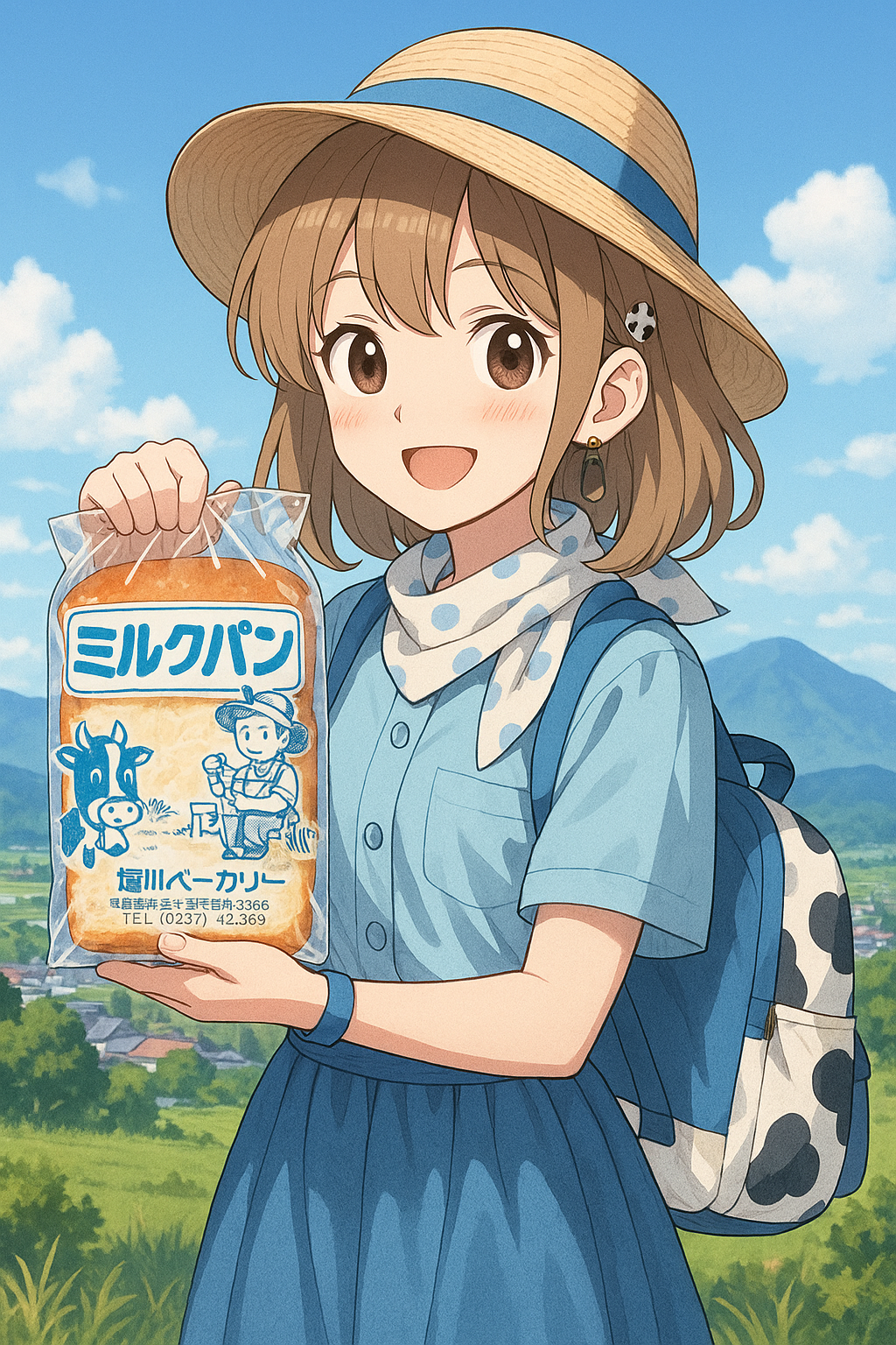 モンパルノ牛乳パン イメージイラスト
