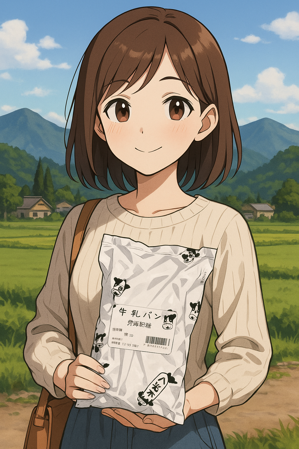 辰野製パン牛乳パン イメージイラスト
