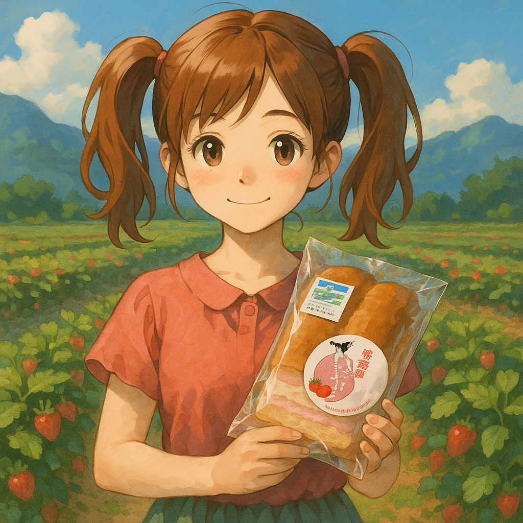 トラットリア苺牛乳パン イメージイラスト