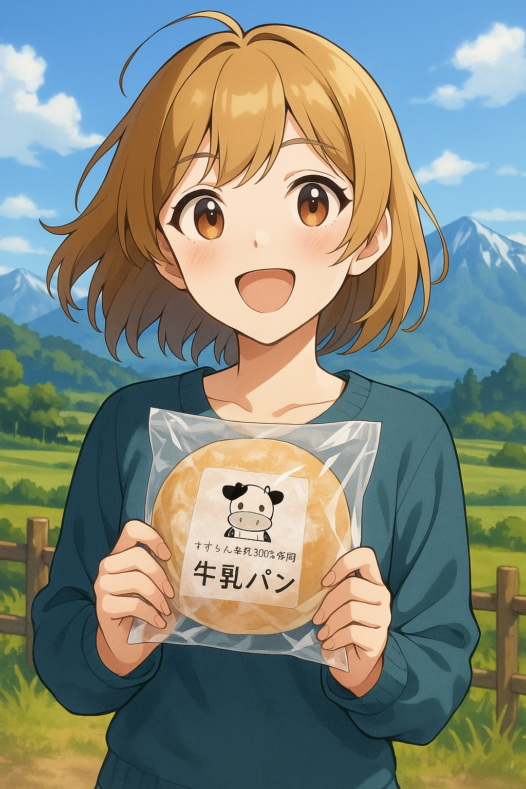 すずらんハウス牛乳パン イメージイラスト