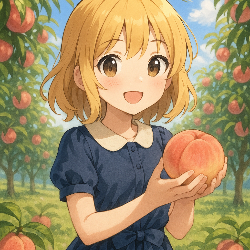 川中島白桃イメージイラスト